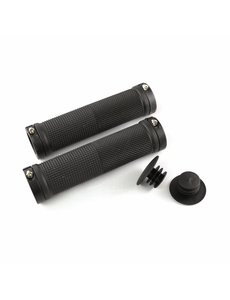 Clarks Clarks Vice Lock-On Handlebar Grips Black With Black Anodised End
