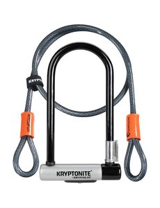 Kryptonite Kryptonite Kryptolok Standard U-Lock With Kryptoflex Cable 4 Feet (1.2 Metres) Sold Secure Gold