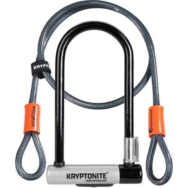 Kryptonite Kryptonite Kryptolok Standard U-Lock with Kryptoflex Cable 4 Feet (1.2 Metres) Sold Secure Gold