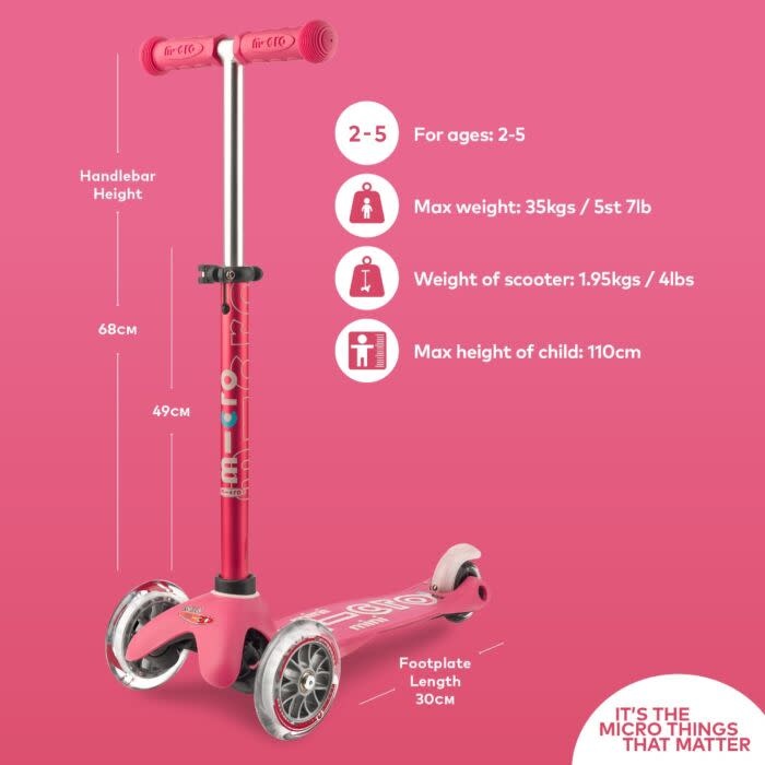 micro scooter deluxe pink