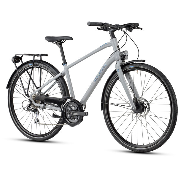 Ridgeback  Element EQ City Bike (Mudguards, carrier rack, lights included) Grey