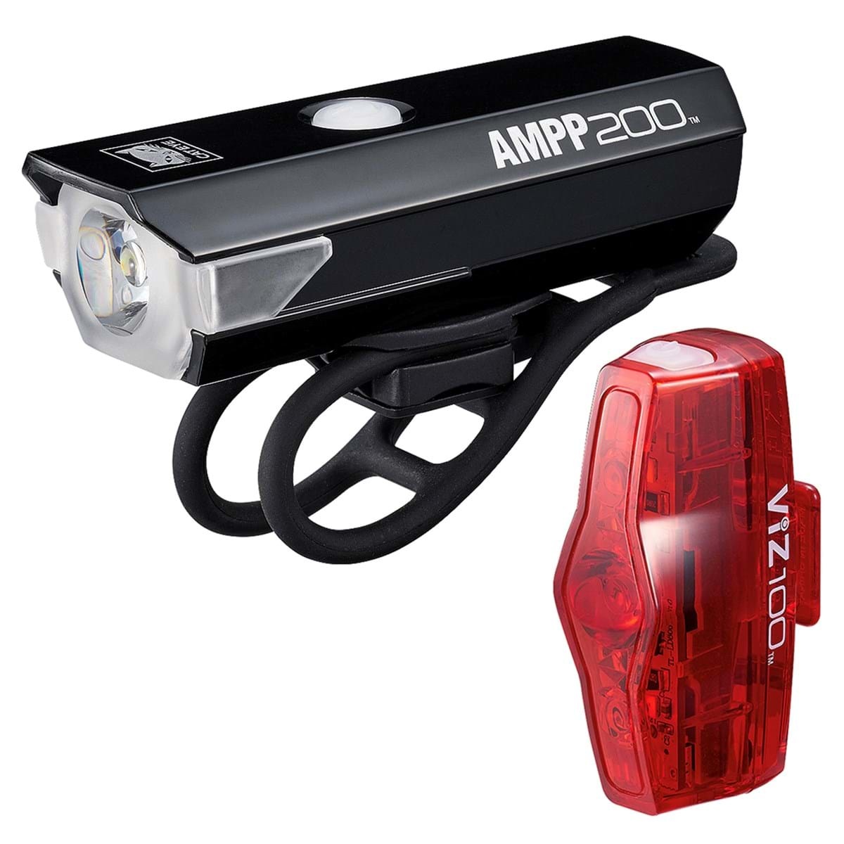 Lumiere Velo CatEye AMPP 400S Viz 100 Bicycle Front Rear Light