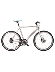 Watt Watt Brooklyn Electric City Bike, Belt Drive, Silver