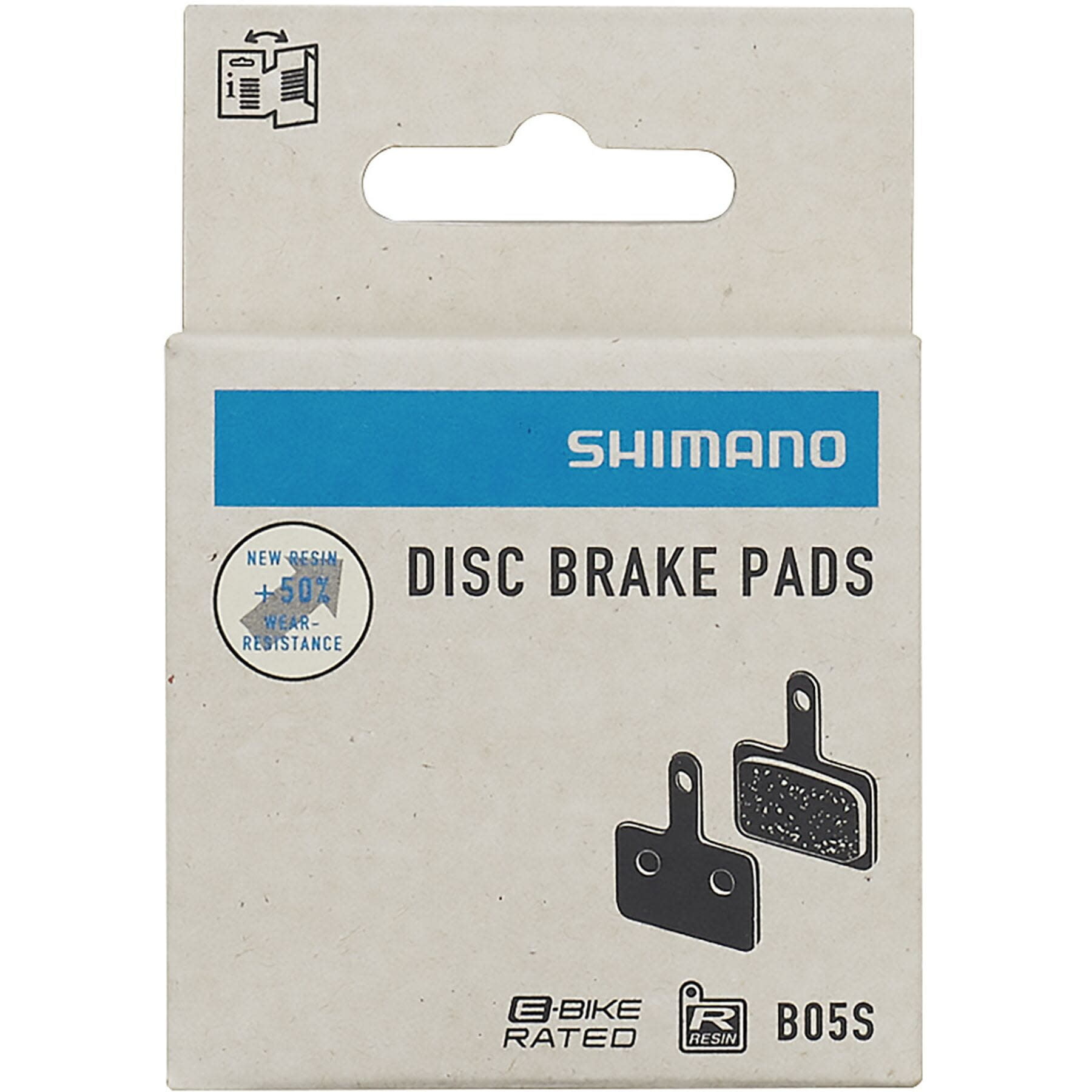 Shimano B05S Disc Brake Pads And Spring, Steel Backed, Resin (Bo3S
