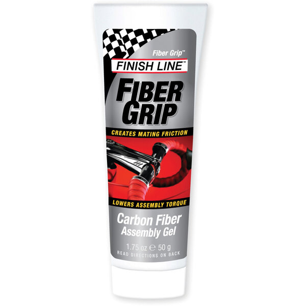 Finish Line Fiber Gripper Carbon Fibre Assembly Gel For Seatposts And Bars (Carbon Paste) 1.75 Oz / 50 Ml