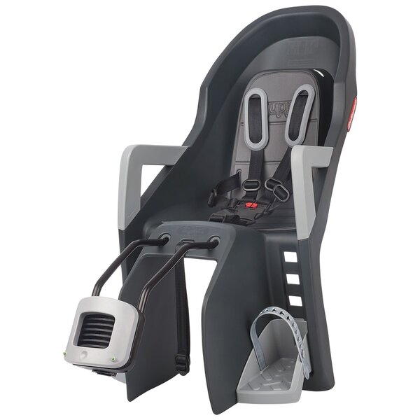 Polisport  Guppy Maxi + FF Frame Fit Rear Child Seat Dark Grey/Silver | Max 22kg