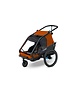 Cube Cube Kids Trailer Double  CMPT X ActionTeam Grey/Orange | Suitable for two kids