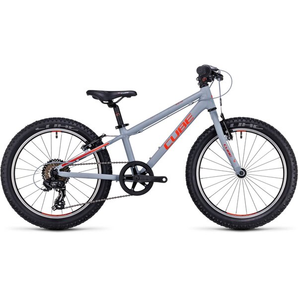 Cube Acid 200 Kids Bike 20w Grey/Red | Height: 111 - 124 cm | Inseam: 49 - 57 cm | Age 6-8