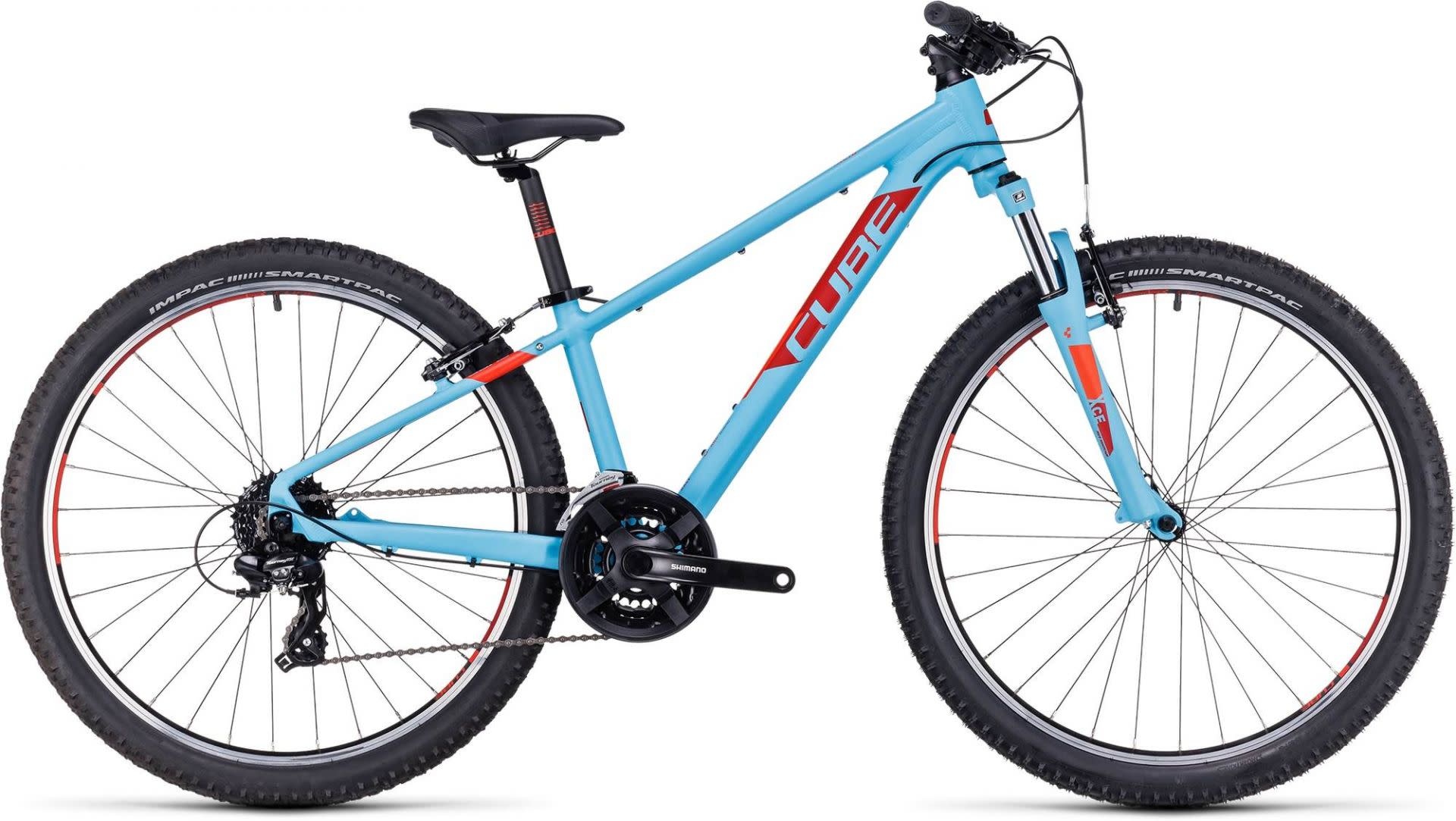 Cube Acid 260 Kids Bike From 10 Years 26w Blue Red 2023 360 Cycles