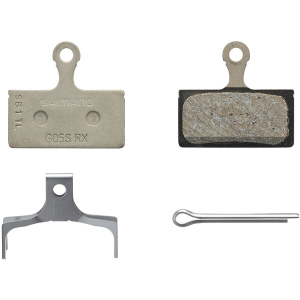 Shimano G05S-RX Disc Brake Pads And Spring, Steel Back, Resin