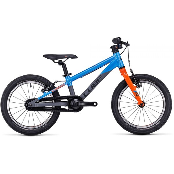 Cube Cube Cubie 160 Blue/Orange 16-Inch Kids Bike | Age 4 - 6 Years | Height 96 - 111 Cm - (3.14 - 3.6")