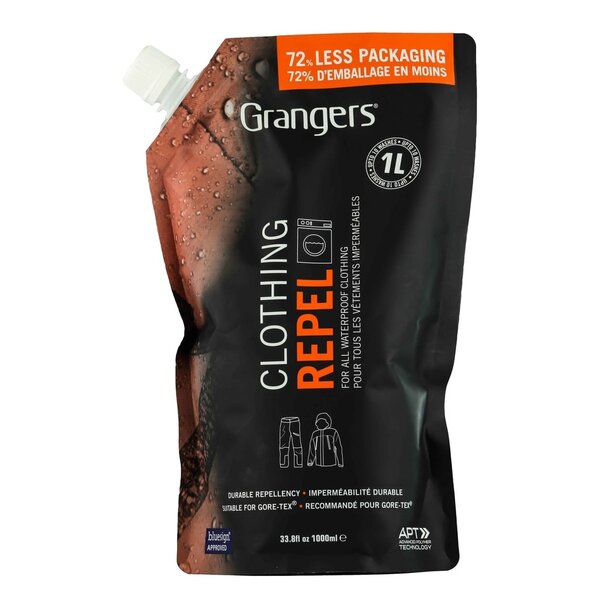 Grangers Grangers Clothing Repel Wash 1L Eco Pouch (Specially formulated to restore thewater-repellent finish on clothing)