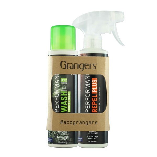 Grangers Performance Wash & Performance Repel Plus Pack | For cleaning and re-applying waterproof membrane to active wear