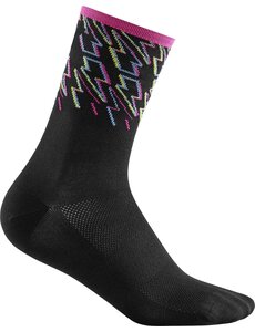 Cube Sock High Cut Blackline Unisex Black/Blue/Pink
