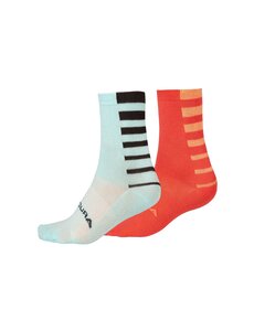 Endura Endura Women's Coolmax® Stripe Socks (Twin Pack) Blue/Pink