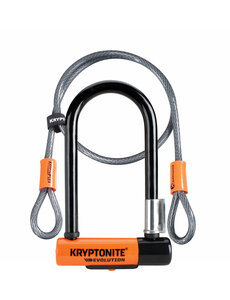 Kryptonite Kryptonite Evolution Mini 7 U-Lock with 4 Foot Cable and Flexframe Bracket Sold Secure Gold