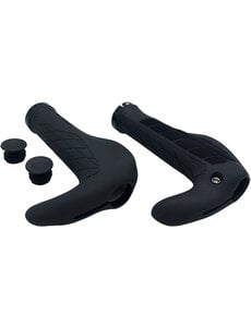 M Part Mpart Ergo Comfort Locking Grips With Bar-End Black