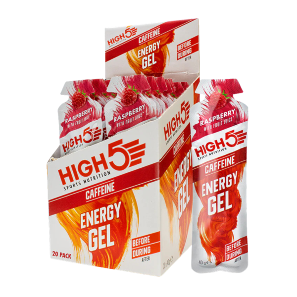 High 5 Energy Gel Caffeine 30mg (Box of 20 x 40g Sachets)