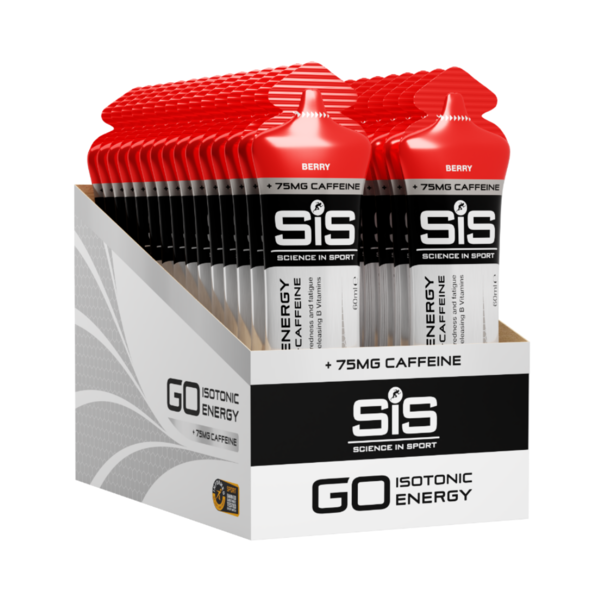 SIS Nutrition Energy Gel Sis Go Plus with Extra Caffeine  (Box of 30 x 60ml)