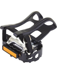 M Part M:Part Essential Alloy pedals with Toe Clips & Straps 9/16" Standard