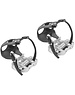 Dema Standard Pedals 9/16" Metal with Plastic Toe Clips and Nylon Toe Straps