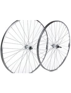  26 X 1.3/8" Rear Wheel, Silver, Single Wall - City Use, Screw On