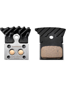 Shimano Shimano L04C Disc Brake Pads with Cooling Fins (Metal Sintered, Alloy Backed)