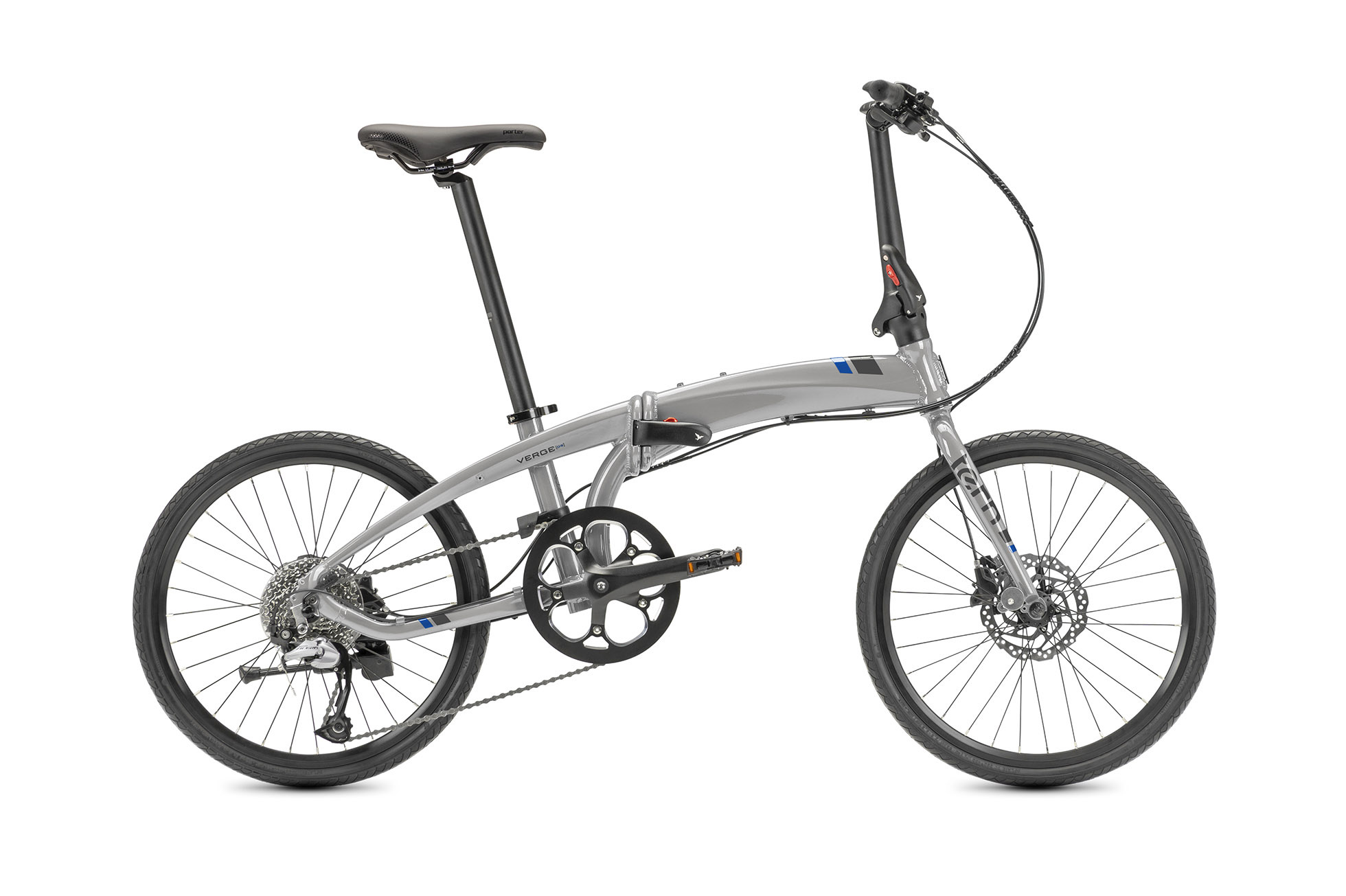 Tern Verge D9 Folding Bike with 451 Wheels Hydraulic Disc, Grey