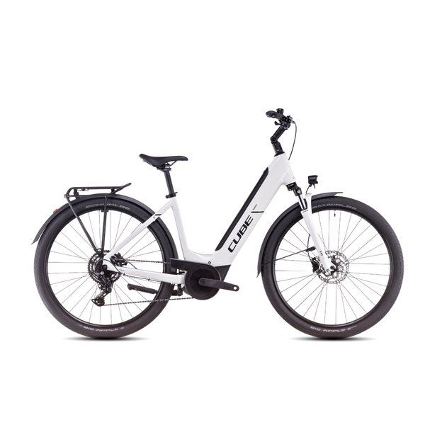 Cube Touring Hybrid One 500 Electric Bike EE Easy Entry  Cotton White/Black 2025