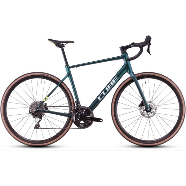 Cube Attain SLX Road Bike Goblin Green/Yellow 105 2025