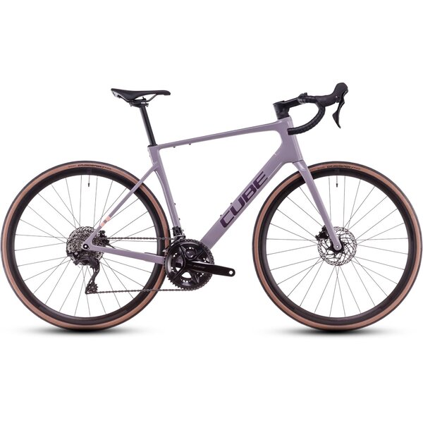 Cube Attain C:62 Carbon Road Bike Plumgrey/Black 105 2025