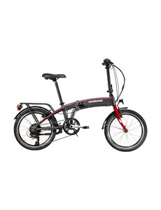 Lombardo Lombardo Ischia 2.0 20" Folding Electric Bike Grey Titanium-Red Lollipop