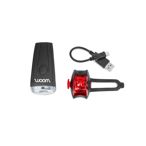 Woom Woom Cyclope USB Rechargeable Bike Lights Set - Front & Rear
