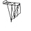 M Part M:Part AX4 Rear Carrier Rack with 4 Vertical Spurs Alloy Black