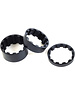M Part M:Part Headset Spacers Splined Alloy 1-1/8 inch 15mm Black Box of 20 *WORKSHOP*