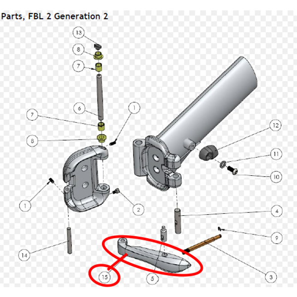 TERN FRAME LVR  FBL2   (TERN MAIN PIVOT CLAMP LEAVER)