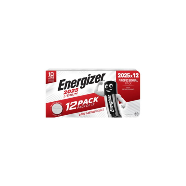 Battery Energizer 2025 Lithium Coin Battery - (Box of 12)
