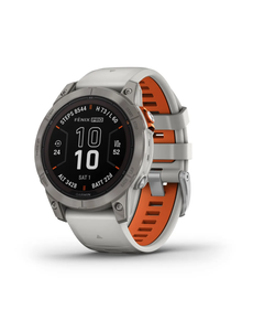 Garmin Garmin fenix 7 Pro Sapphire Solar, Titanium with Fog Grey/Ember Orange Strap