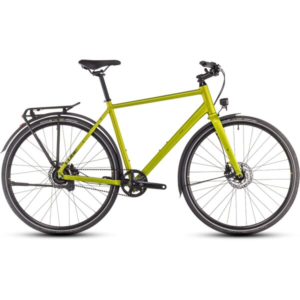Cube Editor Race FE with Mudguards and Carrier Green Lizard/Black 2025