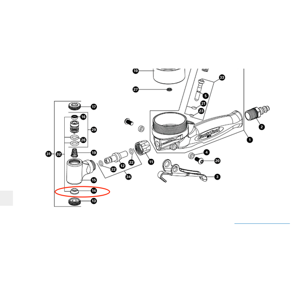 Park Tool 1586 Presta seal for INF-1 INFLATOR(COMPRESSOR)