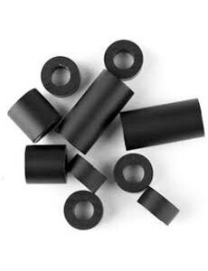 M Part M5 alloy mudguard spacers, 20mm x 2, 10mm x 2, 5mm x 6, black