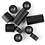 M Part M5 alloy mudguard spacers, 20mm x 2, 10mm x 2, 5mm x 6, black