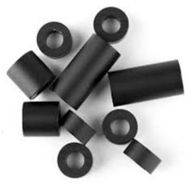 M Part M5 alloy mudguard spacers, 20mm x 2, 10mm x 2, 5mm x 6, black