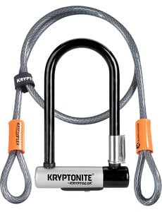 Kryptonite Kryptonite Kryptolok Mini U-Lock With 4 Foot Flex and Flexframe Bracket Sold Secure Gold