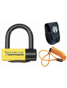 Kryptonite Kryptonite New York Liberty Disc Lock - With Reminder Cable - Yellow Sold Secure Gold