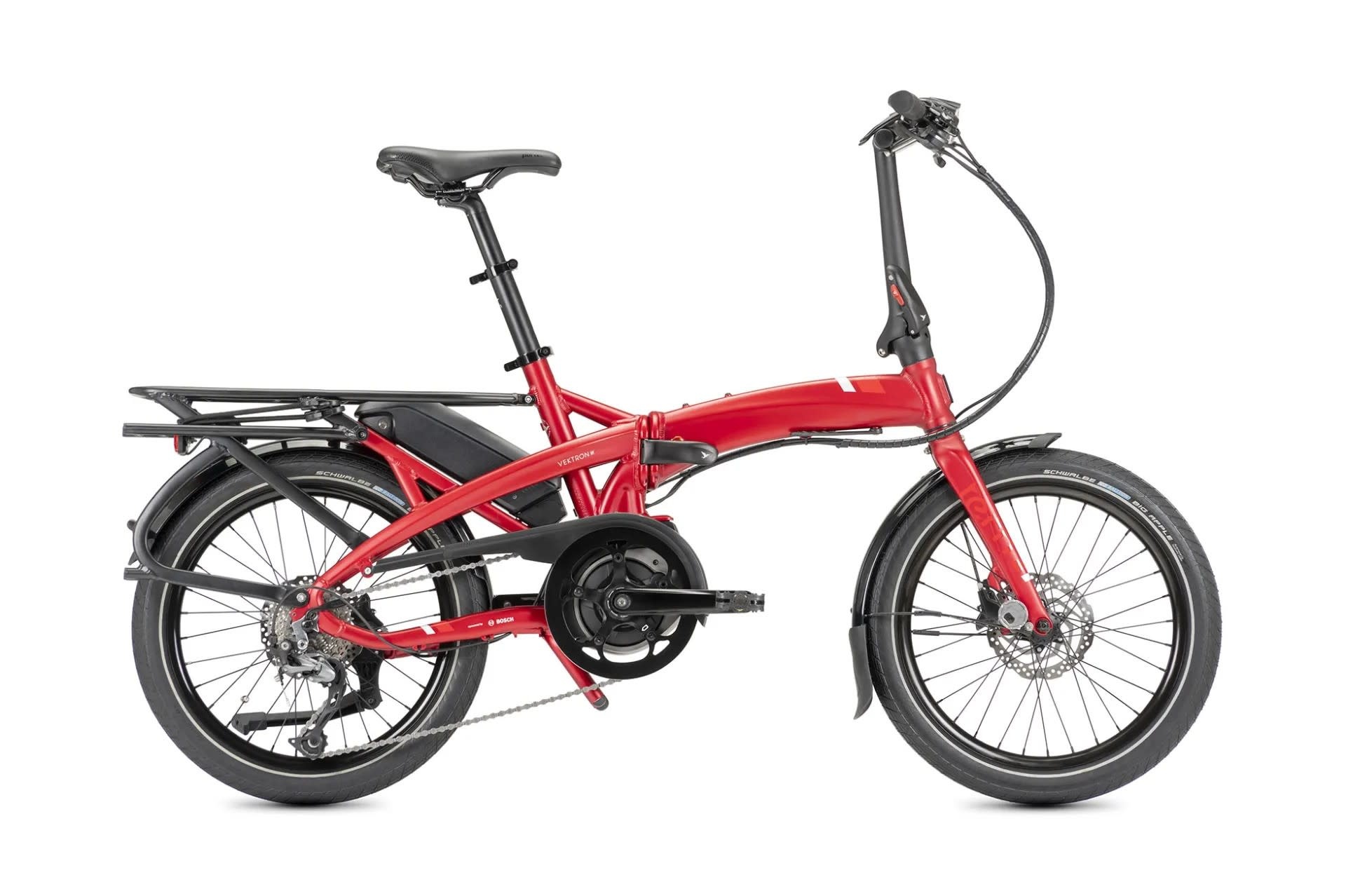 Tern Vektron Q9 Red Electric Folding Bike with Bosch Active Line