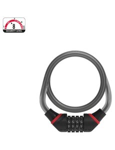 Zefal Zefal K-Traz C8 Code Combination Cable Lock (Black/Red/Silver)