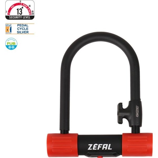 Zefal Zefal K-Traz U13 S U-Lock (Black/Red)