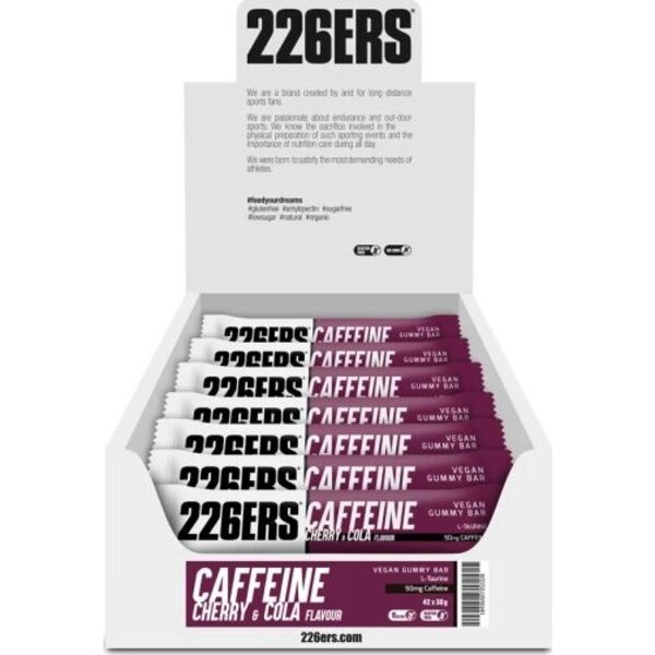 226ers 226ERS Vegan Gummy Bar with Caffeine 30g x 42 Box (Cherry Cola)
