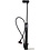 Truflo Air Flow Minitrax Cnc Mini Floor Pump With Extra-Long Hose, Black